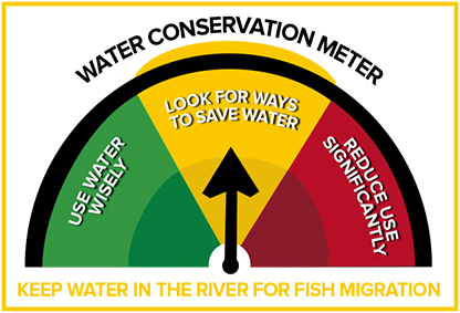 Arrow Graphic - YELLOW-WEB water conservation meter