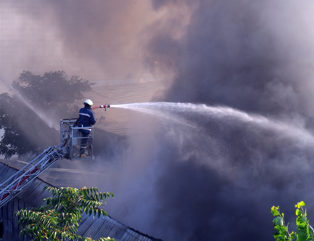 Fire Fighters fighting wild fire